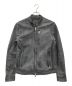 ALL SAINTS（オールセインツ）の古着「WOODS LEATHER JACKET」｜グレー