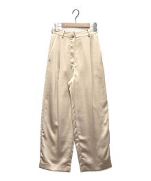 CLANE（クラネ）の古着「Satin Slacks Pants」｜アイボリー