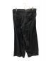 s'yte (サイト) LI/RY EASY CLOTH + STRIPED RIPPLE FABRIC SWITCHED DESIGN WAIST FOLD WIDE PANTS ブラック サイズ:2：16000円