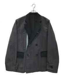 sacai（サカイ）の古着「CHECK BONDING JACKET」｜ブラック