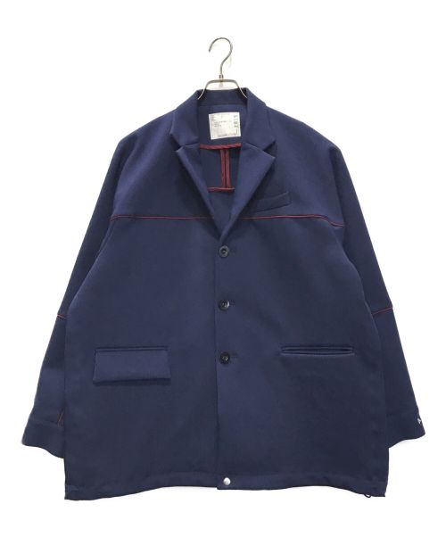 sacai（サカイ）sacai (サカイ) Technical Jersey Jacket ネイビー サイズ:2の古着・服飾アイテム