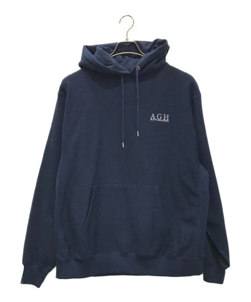 BUDSPOOL（バッズプール）BUDSPOOL (バッズプール) AGH LOGO HEAVY WEIGHT HOODED SWEAT SHIRT ネイビー サイズ:Lの古着・服飾アイテム