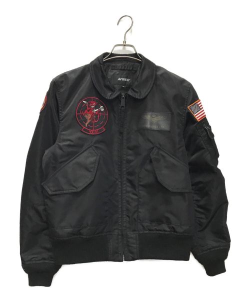 AVIREX（アヴィレックス）AVIREX (アヴィレックス) Flight Jacket ブラック サイズ:Mの古着・服飾アイテム