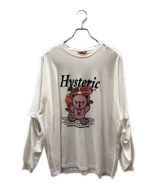 Hysteric Glamour（ヒステリックグラマー）Hysteric Glamour (ヒステリックグラマー) ROSE BEAR オーバーサイズTシャツ ホワイト サイズ:FREE 未使用品の古着・服飾アイテム