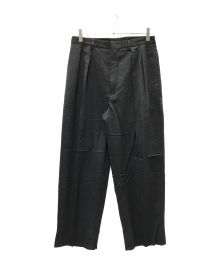 LE（エルイー）の古着「WIDE 2TUCK WOOL PANTS」｜グレー