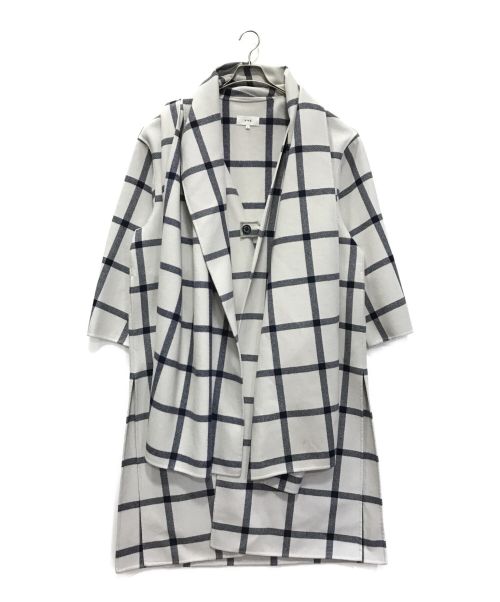 HYKE（ハイク）HYKE (ハイク) CHECKED DOUBLE FACE COAT グレー サイズ:2の古着・服飾アイテム