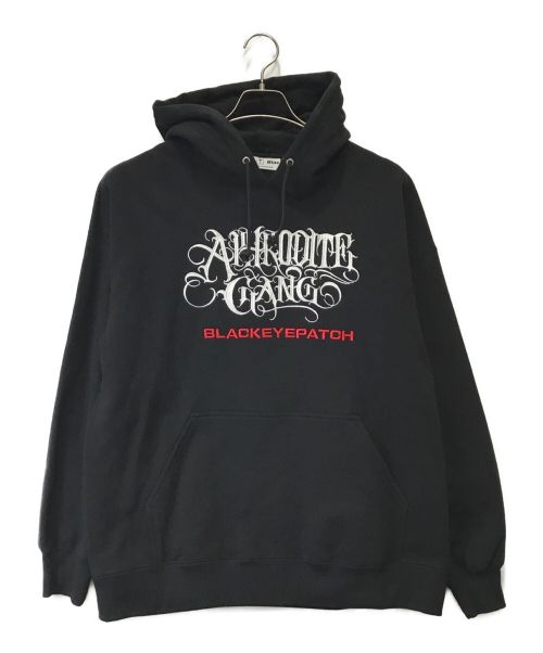 BlackEyePatch（ブラックアイパッチ）BlackEyePatch (ブラックアイパッチ) BUDSPOOL (バッズプール) AGH HOODIE ブラック サイズ:Lの古着・服飾アイテム