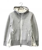 sacaiサカイ）の古着「Sponge Sweat X Ma-1 Zip Up Hoodie」｜グレー