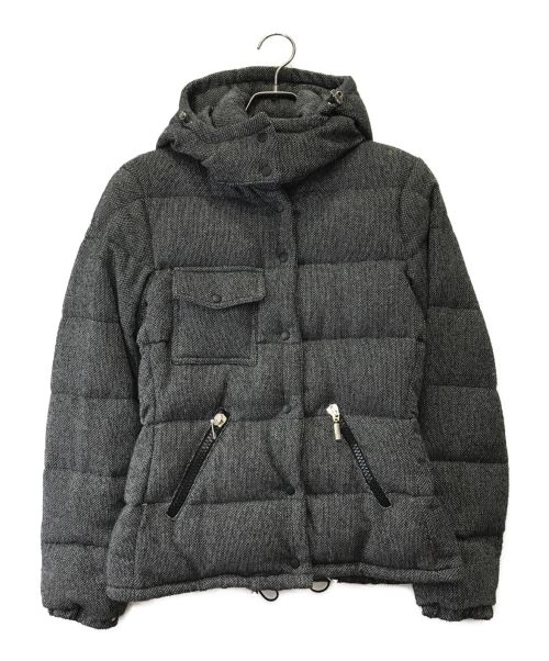 MONCLER（モンクレール）MONCLER (モンクレール) ツイードダウンジャケット グレー サイズ:2の古着・服飾アイテム