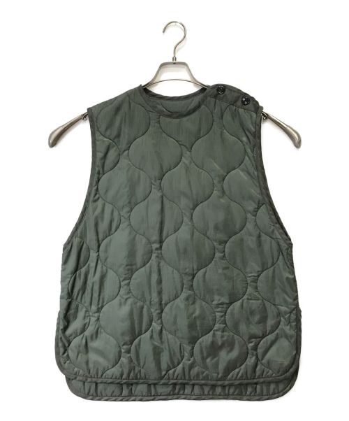 HYKE（ハイク）HYKE (ハイク) QUILTED VEST カーキ サイズ:Mの古着・服飾アイテム