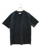 MM6 Maison Margielaエムエムシックス メゾンマルジェラ）の古着「VネックコットンTシャツドレス」｜ブラック