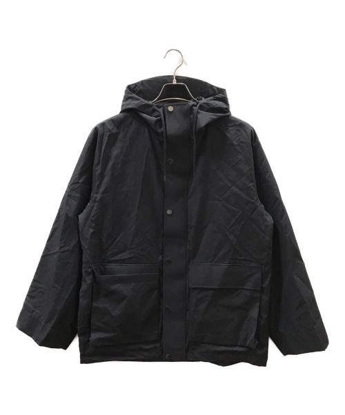 cornier（コルニエ）cornier (コルニエ) VIRGIN WOOL/SILK HOODED JACKET ネイビー サイズ:Lの古着・服飾アイテム