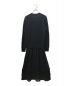 ROBE DE CHAMBRE COMME DES GARCONS (ローブドシャンブル コムデギャルソン) ドッキングニットカーデワンピース ブラック サイズ:FREE：19800円