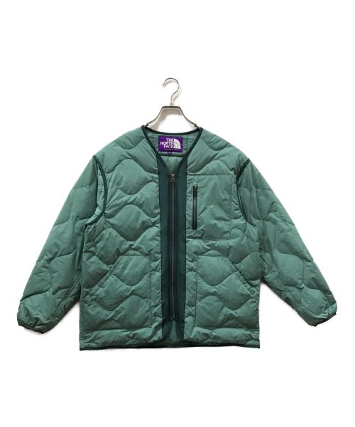 THE NORTHFACE PURPLELABEL（ザ・ノースフェイス パープルレーベル）THE NORTHFACE PURPLELABEL (ザ・ノースフェイス パープルレーベル) フィールドダウンカーディガン グリーン サイズ:Mの古着・服飾アイテム