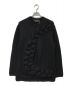 COMME des GARCONS HOMME PLUS（コムデギャルソンオムプリュス）の古着「Front Cross Pattern Crew Knit プルオーバー ニット」｜ブラック