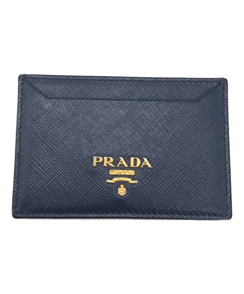 PRADA（プラダ）PRADA (プラダ) サフィアーノカードケース ブルーの古着・服飾アイテム