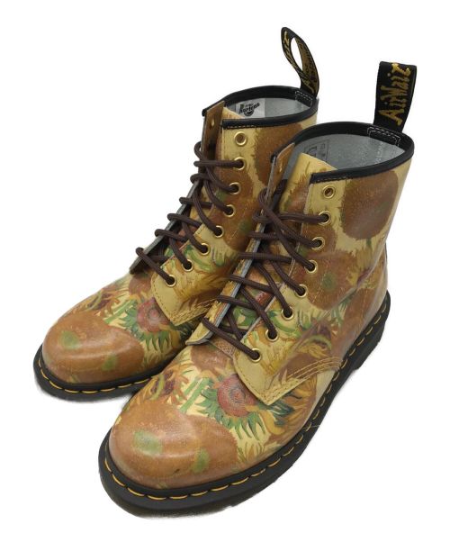 Dr.Martens（ドクターマーチン）Dr.Martens (ドクターマーチン) THE NATIONAL GALLERY (ナショナルギャラリー) 1460 TNG SUNFLOWERS 8ホールブーツ イエロー サイズ:UK7の古着・服飾アイテム