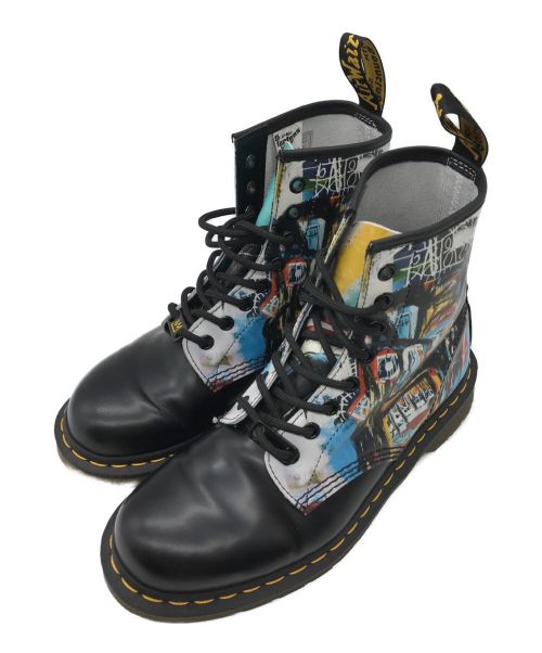 Dr.Martens（ドクターマーチン）Dr.Martens (ドクターマーチン) Jean-Michel Basquiat (ジャン ミシェル バスキア) BASQUIAT II BLACK 8ホールブーツ ブラック サイズ:UK7の古着・服飾アイテム