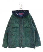 SUPREMEシュプリーム）の古着「Fleece Zip Up Hooded Shirt」｜グリーン