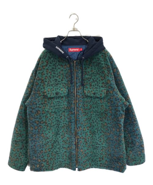 SUPREME（シュプリーム）SUPREME (シュプリーム) Fleece Zip Up Hooded Shirt グリーン サイズ:XLの古着・服飾アイテム