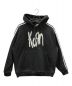 adidas（アディダス）の古着「HOODIE KORN」｜ブラック