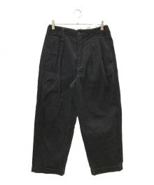 TapWater（タップウォーター）の古着「Corduroy Tuck Trousers」｜ブラック