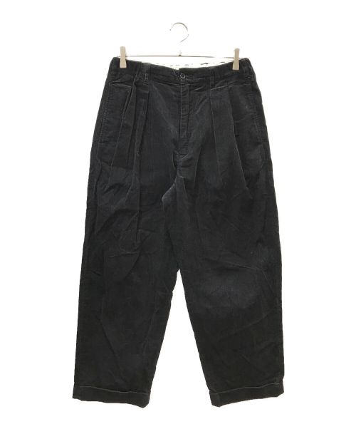 TapWater（タップウォーター）TAPWATER (タップウォーター) Corduroy Tuck Trousers ブラック サイズ:34の古着・服飾アイテム