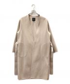 theoryセオリー）の古着「Luxe New Divide Collarless Coat」｜ベージュ