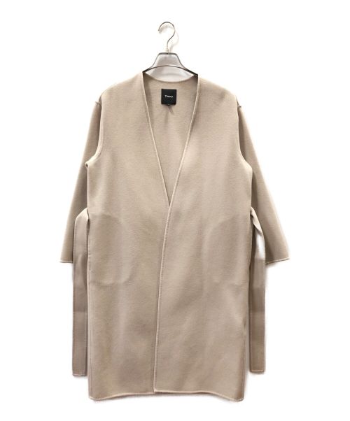 theory（セオリー）theory (セオリー) Luxe New Divide Collarless Coat ベージュ サイズ:Sの古着・服飾アイテム