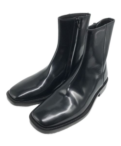 BALENCIAGA（バレンシアガ）BALENCIAGA (バレンシアガ) サイドジップパテントリムブーティー ブラック サイズ:23.5ｃｍの古着・服飾アイテム