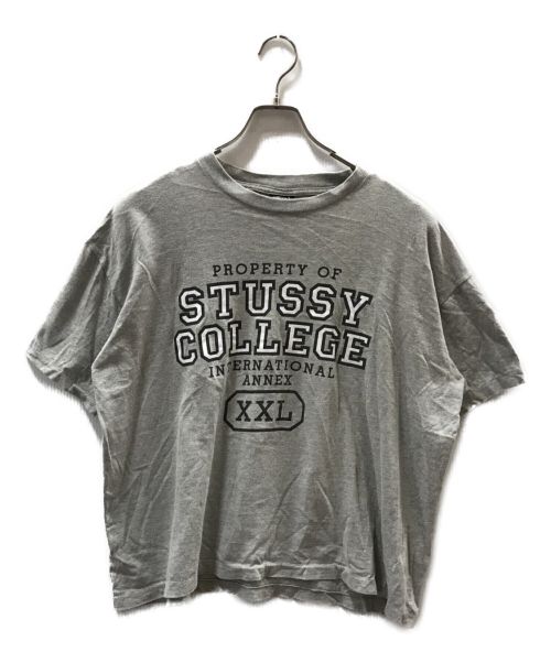 stussy（ステューシー）stussy (ステューシー) カレッジロゴＴシャツ グレー サイズ:Lの古着・服飾アイテム