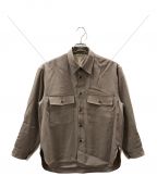 AURALEEオーラリー）の古着「WOOL MAX GABARDINE SHIRTS」｜ベージュ