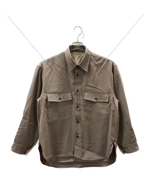 AURALEE（オーラリー）AURALEE (オーラリー) WOOL MAX GABARDINE SHIRTS ベージュ サイズ:3の古着・服飾アイテム