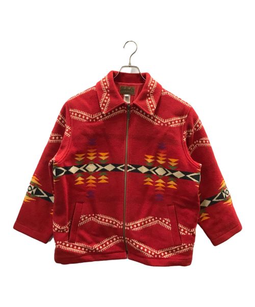 PENDLETON（ペンドルトン）PENDLETON (ペンドルトン) ネイティブ柄ウールジャケット レッド サイズ:Lの古着・服飾アイテム