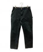 CarHarttカーハート）の古着「DOUBLE FRONT WORK DUNGAREE」｜ブラック