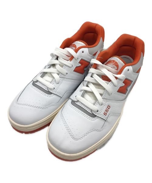 NEW BALANCE（ニューバランス）NEW BALANCE (ニューバランス) SIZE ? (サイズ) BB550SIZ ホワイト×オレンジ サイズ:26.5の古着・服飾アイテム