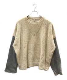 LOEWE（ロエベ）の古着「Two-tone stretch wool blend sweater」｜ベージュ