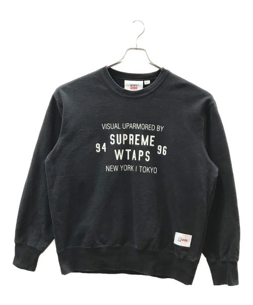 SUPREME（シュプリーム）SUPREME (シュプリーム) WTAPS (ダブルタップス) Crewneck ブラック サイズ:Mの古着・服飾アイテム