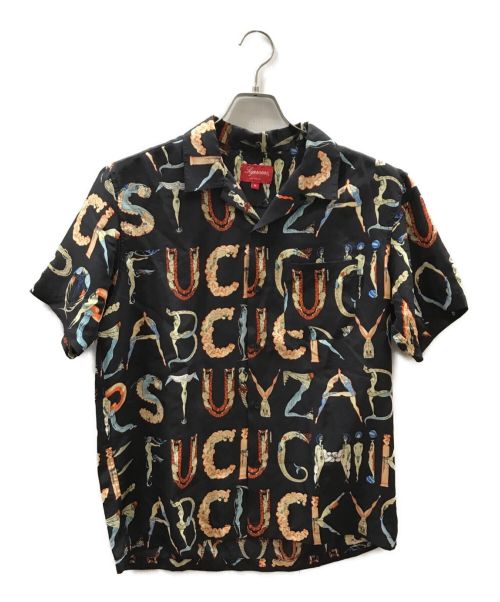 SUPREME（シュプリーム）Supreme (シュプリーム) Alphabet Silk Shirt ブラック サイズ:Mの古着・服飾アイテム