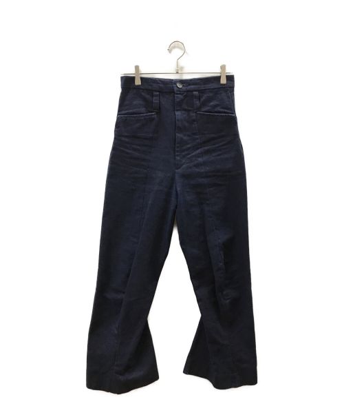 KOZABURO（コウザブロウ）KOZABURO (コウザブロウ) HOPSACK 3D SHAPED TROUSERS インディゴの古着・服飾アイテム