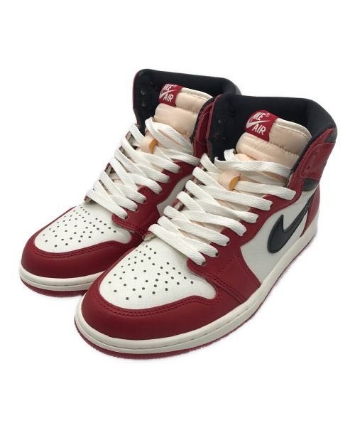 NIKE（ナイキ）NIKE (ナイキ) AIR JORDAN 1 RETRO HIGH OG レッド×ホワイト サイズ:25.5 未使用品の古着・服飾アイテム