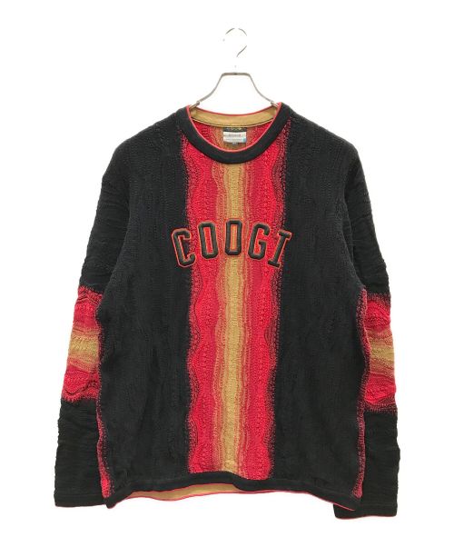 Coogi（クージー）Coogi (クージー) 3Dロゴニット ブラック サイズ:2XLの古着・服飾アイテム