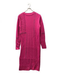 MAISON SPECIAL（メゾンスペシャル）の古着「Blocking Knit Dress」｜ピンク