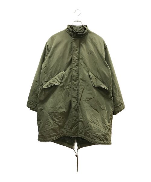 FRED PERRY（フレッドペリー）FRED PERRY (フレッドペリー) MIX PANELLED FISHTAIL PARKA カーキ サイズ:XSの古着・服飾アイテム