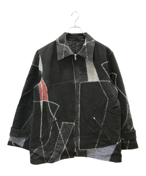 YOKE（ヨーク）YOKE (ヨーク) JACQUARD ZIP BLOUSON ブラック サイズ:3の古着・服飾アイテム