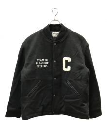 CAPTAINS HELM（キャプテンズヘルム）の古着「C MELTON LETTER JACKET」｜ブラック