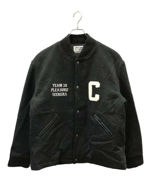 CAPTAINS HELM（キャプテンズヘルム）CAPTAINS HELM (キャプテンズヘルム) C MELTON LETTER JACKET ブラック サイズ:Mの古着・服飾アイテム