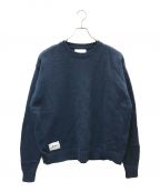 WTAPSダブルタップス）の古着「CREW NECK 02 SWEATER POLY SIGN」｜ネイビー