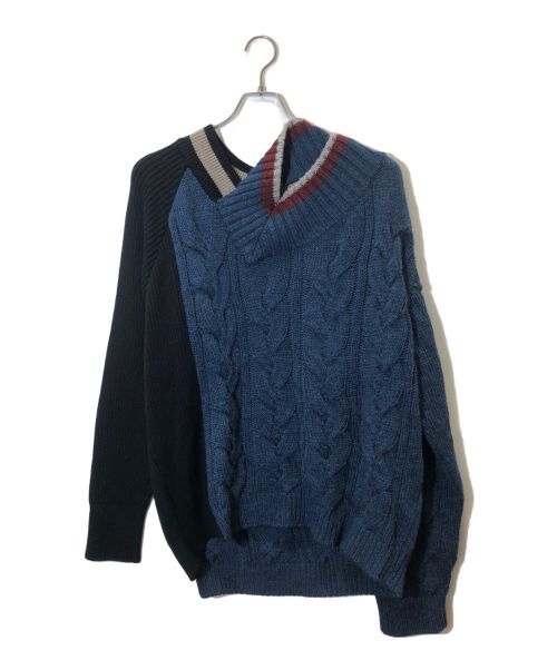 KOLOR（カラー）KOLOR (カラー) ビッグケーブル KNIT ネイビー サイズ:Sの古着・服飾アイテム