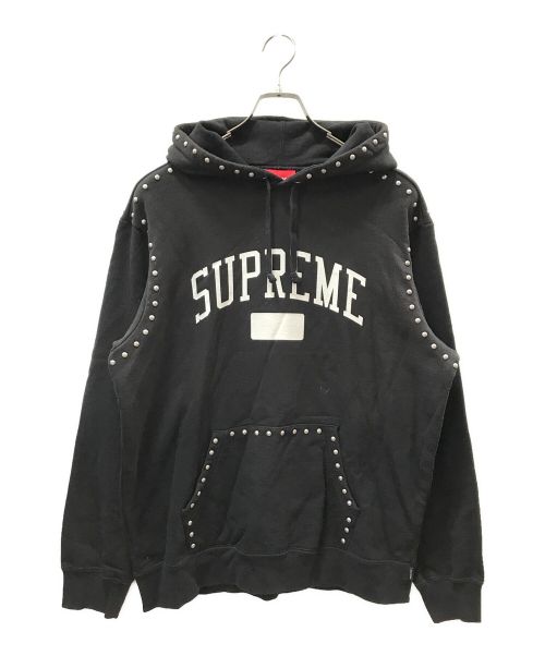 SUPREME（シュプリーム）Supreme (シュプリーム) Studded Hooded Sweatshirt ブラック サイズ:Mの古着・服飾アイテム